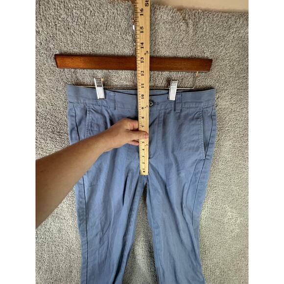 Brooks Brothers 346 Pants Mens 30x30 Blue Chino Casual Flat Front Straight Fit - Picture 9 of 16